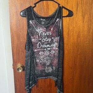 Wrangler Black and Gray Sleeveless Tank Top